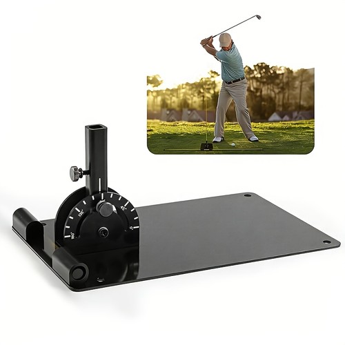 Golf swing training plate with - swing,