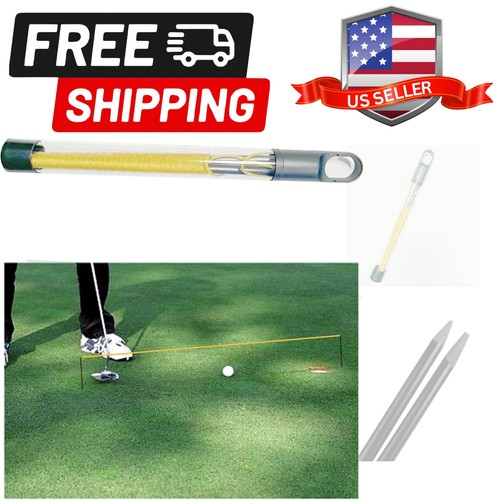Golf putting string guide line - string,
